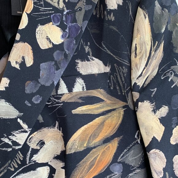 Ted Baker Cotton Jersey Floral Slim Fit Suit Jacket Men’s Size 5 (XL US) NWT - Picture 9 of 15